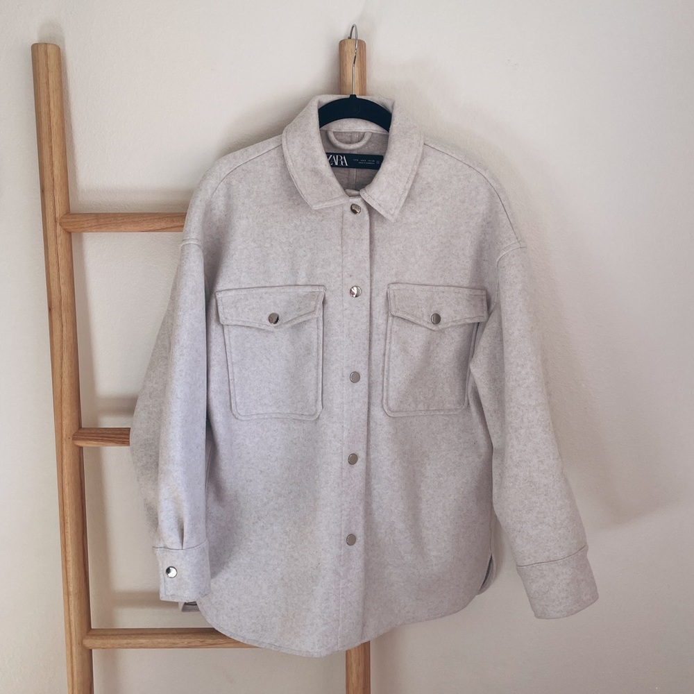 Zara Soft Overshirt | Light Grey